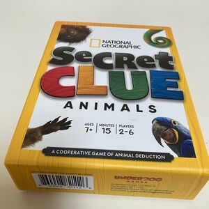 💗5/$25!💗 National Geographic Secret Clue Animal Discovery Set-Game - Family